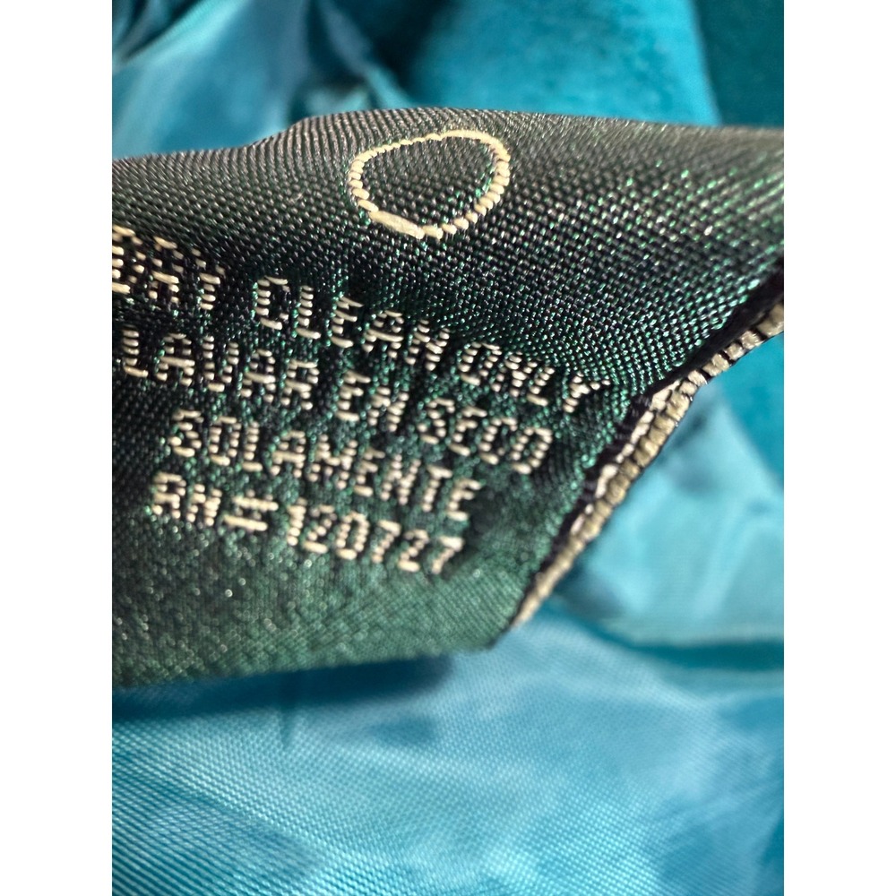 Harve Benard Portrait Collar Jacket M Teal Shawl Button Front Retro Green Fall - Picture 6 of 17